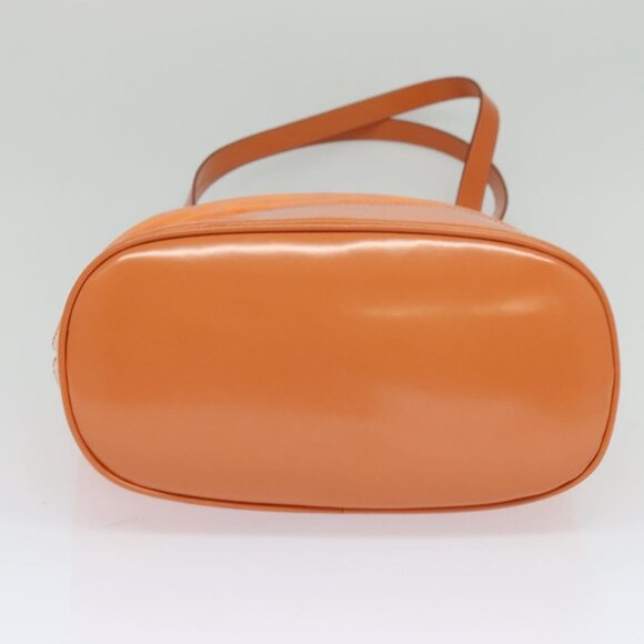 Salvatore Ferragamo Shoulder Bag Nylon Leather Orange Auth 101087 - Picture 5 of 15